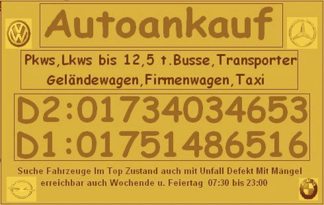 Bielefeld Wir kaufen PKWs, Busse, Firmenfahrzeuge und LKWs aller marken Deutschl - Autos nach Marken - Bielefeld
