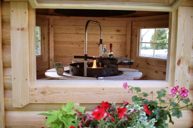 KOTA Gartenhütte Grillkota  Grillhütte 4.5m² Kiefer - Handwerk Hausbau Garten - Rietberg