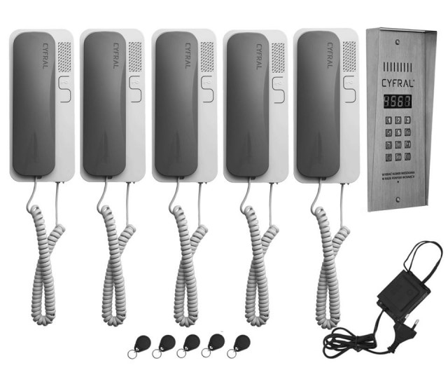 Zweidraht-Sprechanlage Gegensprechanlage 5 Teilnehmer Stahl RFID Schlüssel - Haushalt - Kassel 
