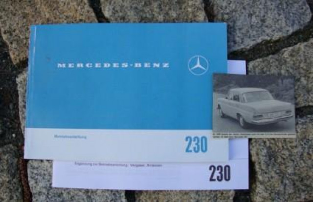 Betriebsanleitung Mercedes 230 (W110) 1965 - Auto Zubehoer - weidenberg