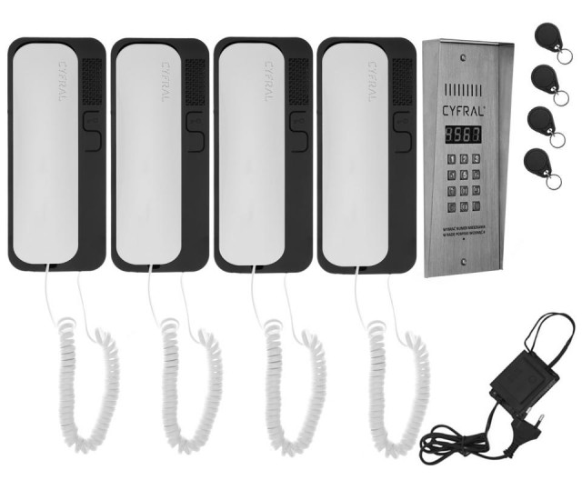 Zweidraht-Sprechanlage Gegensprechanlage 4 Familien Türsprechanlage Stahl RFID - Haushalt - Köln 