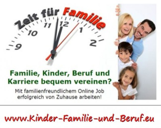 Zeit für Familie – Arbeiten von zu Hause (Teilzeit / Nebenjob) - Stellenmarkt - Bochum