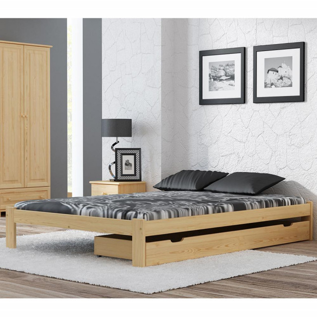 Holzbett Lattenrost Massivholz Holz Einzelbett Doppelbett EHB02 - Haushalt - Berlin