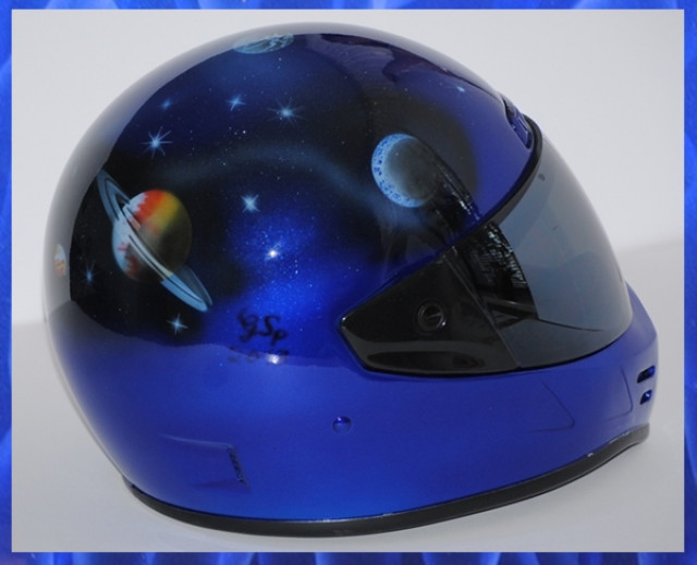 Airbrush! Helm-Design Weltall! - Motorrad Sonstiges - Hennstedt