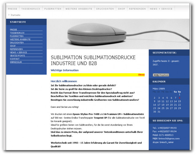 Sublimations Sublimationsdrucke Sublidrucke Subli - Dienstleistungen Business Gewerbe - Leiwen