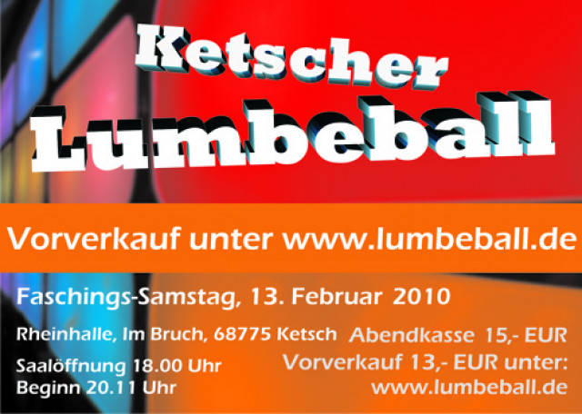 Fasching 2010 Faschingsparty Ketscher Lumbeball Faschingsfeier Karnevalsfete - Veranstaltungen Termine - Ketsch