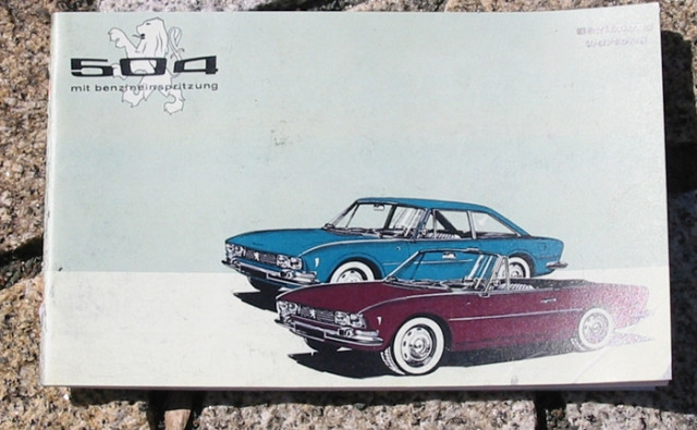 Betriebsanleitung für Peugeot Oldtimer - Auto Teile - Weidenberg