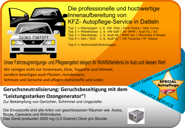 Die professionelle und hochwertige Innenaufbereitung - Auto Specials - Datteln