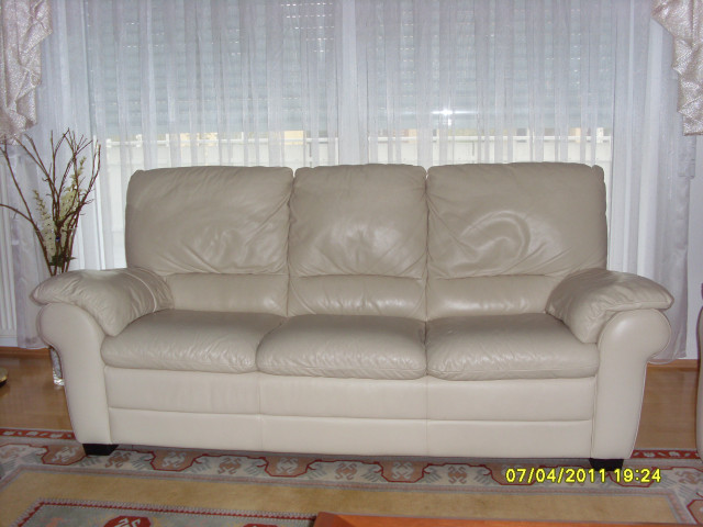 ECHT LEDER SOFA GARNITUR - Moebel Haushalt - Wetzlar