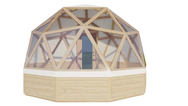 Zeltpuppel Glamping Kuppel Zelt 10m² nordisch Fichte - Camping - Rietberg