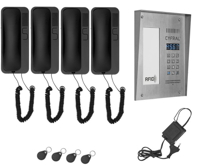 Zweidraht-Sprechanlage Gegensprechanlage Türsprechanlage 4 Familien Stahl RFID - Haushalt - Duisburg