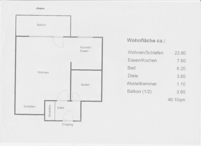 Sehr schöne, möblierte Einzimmerwohnung  - provisionsfrei !  - Immobilien - Nürnberg