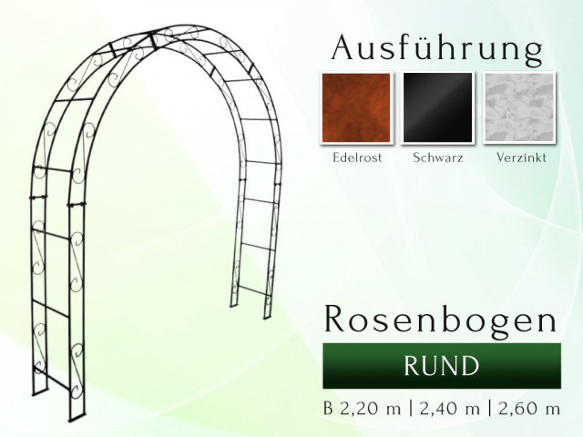 Rosenbogen Rund B 2, 20m-2, 60m Pergola Gartenbogen Rankgitter - Handwerk Hausbau Garten - Stadthagen