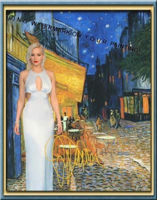Jennifer Lawrence in van Gogh´s “Nachtcafé”. NEU! - Haushalt - Berlin