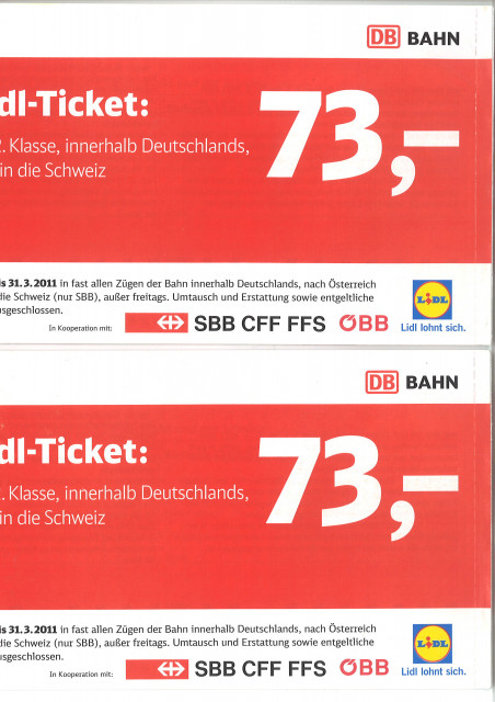 DB Lidl-Ticket - Urlaub Reise - Krefeld