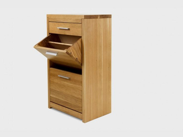 BOOTS SCHUHSCHRANK MASSIVHOLZ EICHENHOLZ BESCHLÄGE BLUM ALUMINIUMGRIFFEN - Handwerk Hausbau Garten - Görlitz