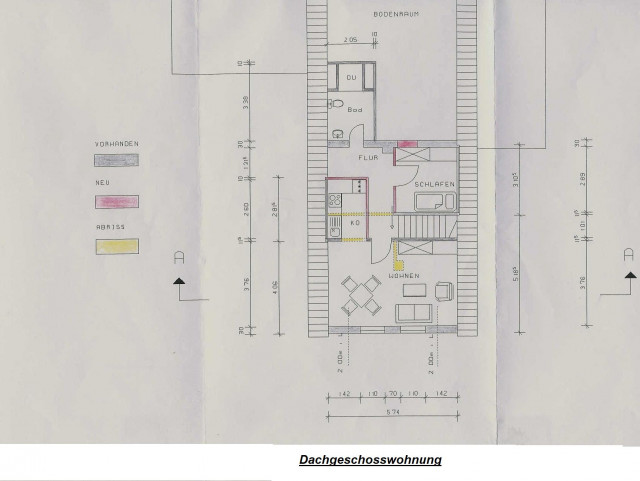 Schöne, neuw. DG-Whg  2 ZKB  in einem EFH in zentraler Lage - Vermietungen - Lingen