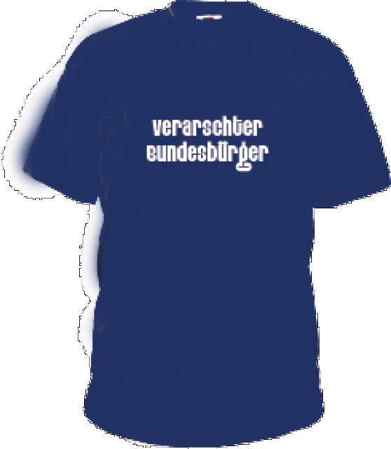 TShirt verarschter bundesbürger blau - Kleidung Schmuck Accessoires - Berlin