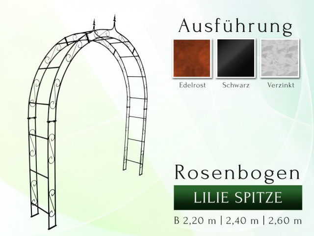 Rosenbogen Lilie spitze B 2, 2-2, 6m Pergola Gartenbogen Torbogen - Handwerk Hausbau Garten - Stadthagen