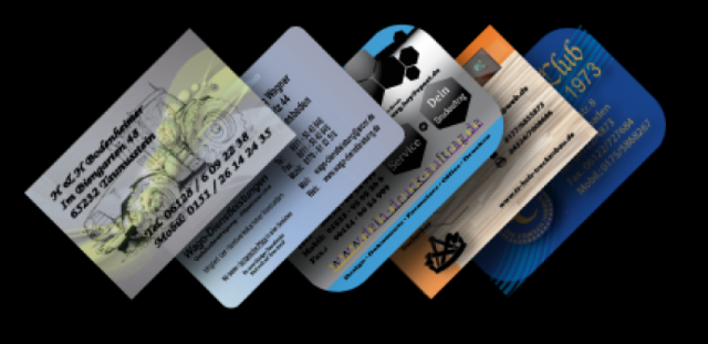 250 Edel Visitenkarten Typ Diamant auf 450 g/ qm Chromo-Sulfat Karton - Kommunikation - Bad Schwalbach