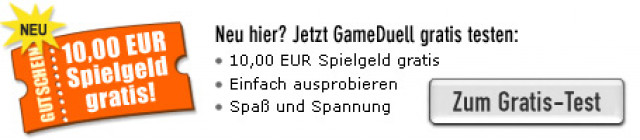 Jetzt kostenlos bei GameDuell mitspielen. Sie erhalten 10,00 € gratis zum Spiele - Hobby Spiele - Berlin