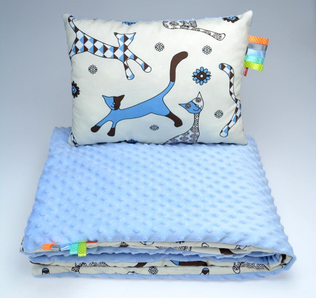 Babybettwäsche Minky Kinderset Bettenset Kissen 30x40cm Decke 75x100cm allergike - Baby und Kind - Schwerin