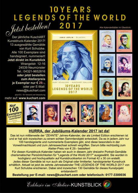 HURRA, der Jubiläums-Kalender 2017 ist da! - Sammlungen - NeumÃ¼nster