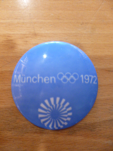 Porzellanplättchen  München Olympiade 1972  für Zinndeckel, als Handschmeichler  - Sammlungen - München
