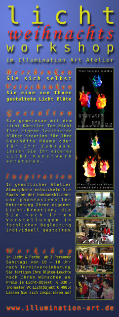 Weihnachts Licht Workshop im Illumination Art Atelier - Hobby Spiele - Köln