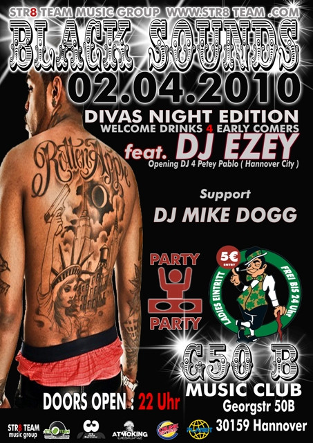 BLACK SOUNDS PARTY NIGHT -:HANNOVER CITY02-04-2010 - Veranstaltungen Termine - hannover