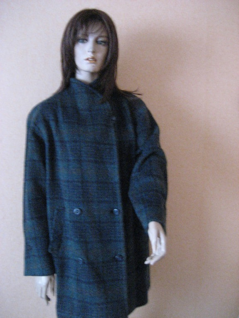 Damen Wollblazer Gr.42 in Grün kariert - Kleidung Schmuck Accessoires - Idar-Oberstein