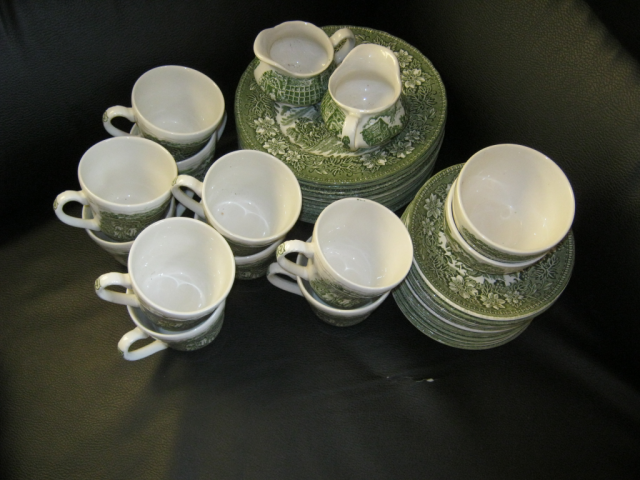 Grünes Kaffeeservice - Moebel Haushalt - Essen