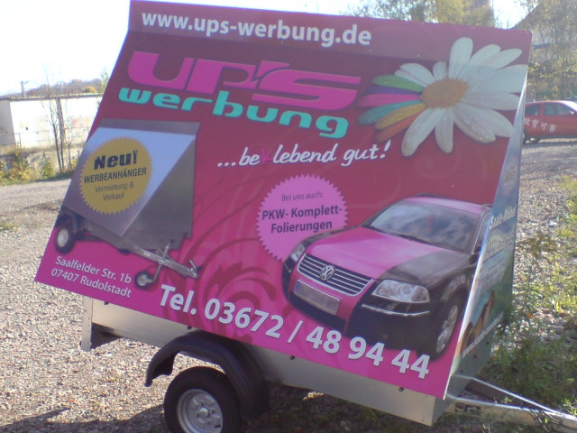 Werbeanhänger, Mobiler Werbeträger, Werbefläche ca. 2,50m x 1,80m - Nutzfahrzeuge - Schmiedefeld