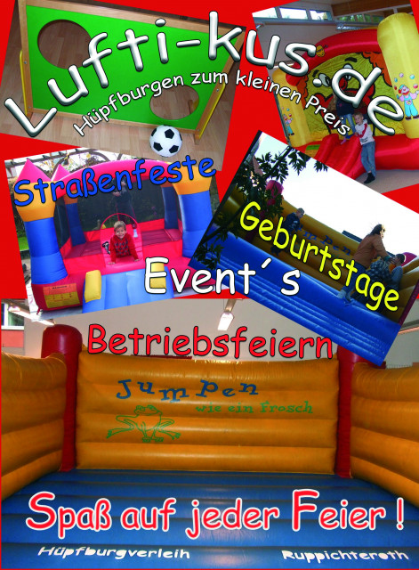 Hüpfburgverleih Luftikus - Vermietungen - Ruppichteroth