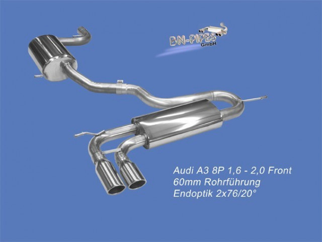 BN Pipes Audi A3 8P 1.6-2,0 Front Sportback - Auto Zubehoer - Frechen