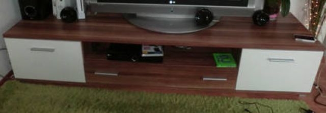 Anbauwand *nussbaum* / Phonomöbel - TV Lowboard - Haushalt - Mühlhausen