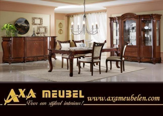 Barock Italien Klassik Nußbaum Hochglanz VIP Stilmöbel AXA - Moebel Haushalt - 2512cm