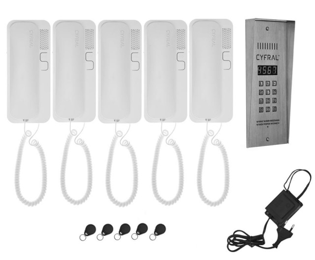 Zweidraht-Sprechanlage Gegensprechanlage 5 Teilnehmer Stahl RFID Schlüssel - Haushalt - Dortmund 