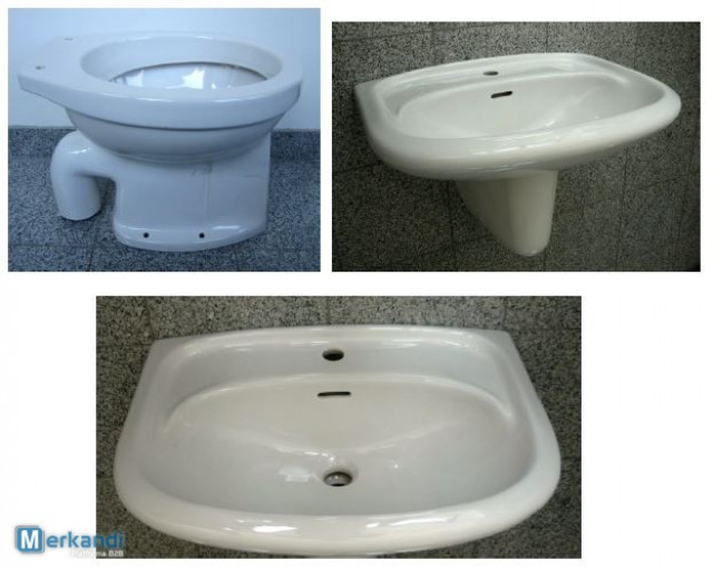 Sonderposten SPHINX Bad-Set Waschbecken+Halbsäule+WC in Weiss - Haushalt - Görlitz