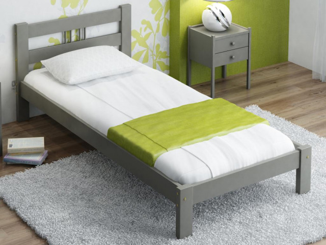 Kieferbett Bett Doppelbett Jugendbett 160x200 Grau EBD 04 - Moebel Haushalt - Berlin