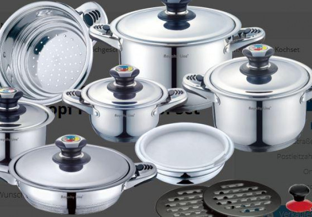 Kochgeschirr-Set Edelstahlt 16 tlg. Kochtopf Pfanne Topf Set Kochset - Haushalt - Görlitz