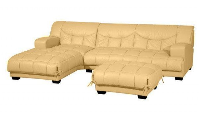 Neu. D998 Leder Ecksofa mit Hocker - Moebel Haushalt - Berlin