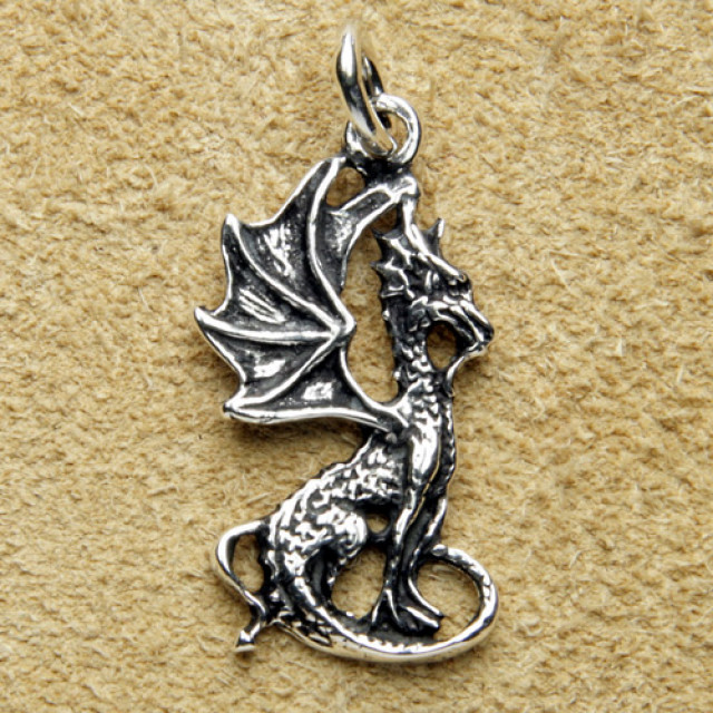 Silber Anhänger keltischer Drache - Kleidung Schmuck Accessoires - Gerbershausen