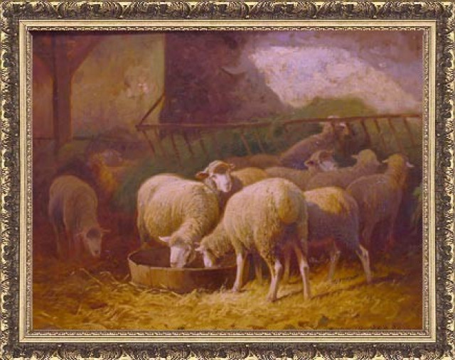 Charles Herve  Schafe im Stall - Sammlungen - Soest