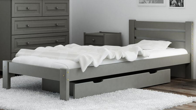 Einzelbett EBD06/ GR - 90 x 200 cm mit Lattenrost - Haushalt - Berlin