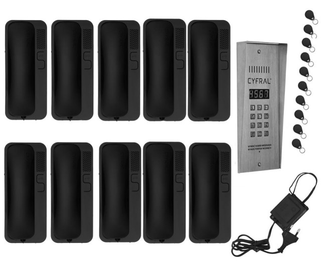 Sprechanlage Klingelanlage Türsprechanlage 10 Teilnehmer Stahl RFID Schlüssel - Haushalt - Leipzig 