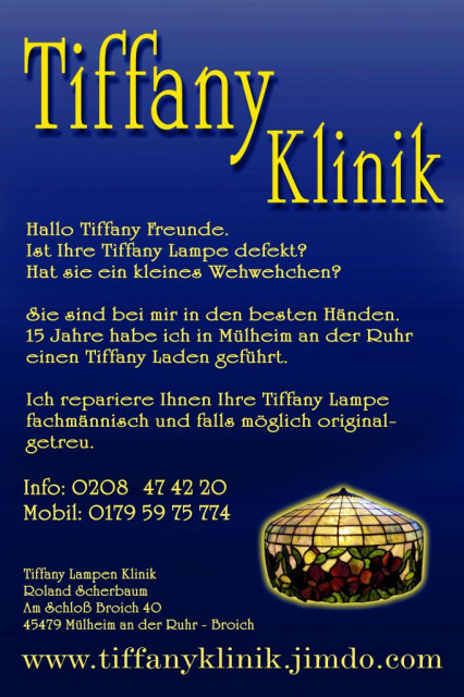 Tiffany Lampenreparatur- Tiffanyglaskunst Nrw-Tiffanywerkstatt Göppingen - Haushalt - Göppingen