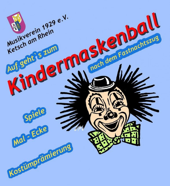 Kindermaskenball Fasching Fastnacht Karneval 2018 - Veranstaltungen Termine - Ketsch