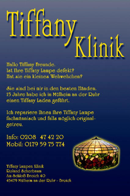 Tiffany Lampen Reparatur&Glaskunst&NRW/ Essen - Haushalt - Essen