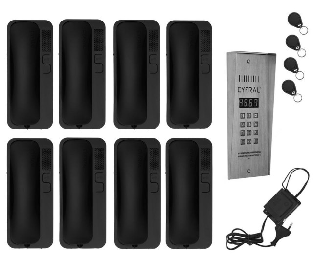 Zweidraht-Sprechanlage Klingelanlage Türsprechanlage 10 Teilnehmer Stahl RFID - Haushalt - Görlitz
